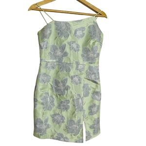 Reach for Romance Mint Green Jacquard Sleeveless Mini Dress Size M